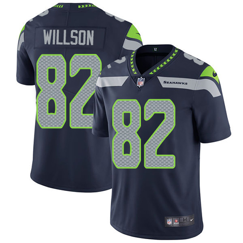 Nike Seahawks #82 Luke Willson Steel Blue Team Color Men's Stitched NFL Vapor Untouchable Limited Jersey - Click Image to Close